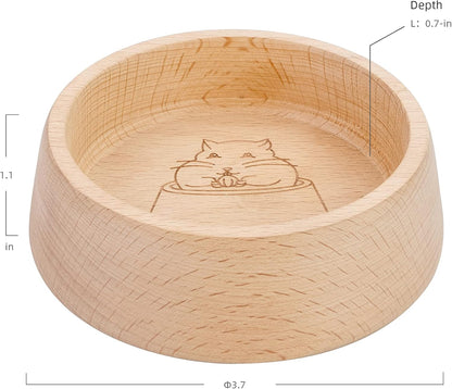 Wooden Hamster Feeding Bowl for Syrian & Dwarf Hamsters