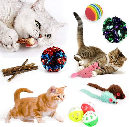 32-Pack Cat Toy Set – Interactive Kitten Toys with Tunnel & Catnip