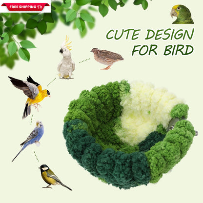 Plush Hanging Bird Nest Bed for Parakeets