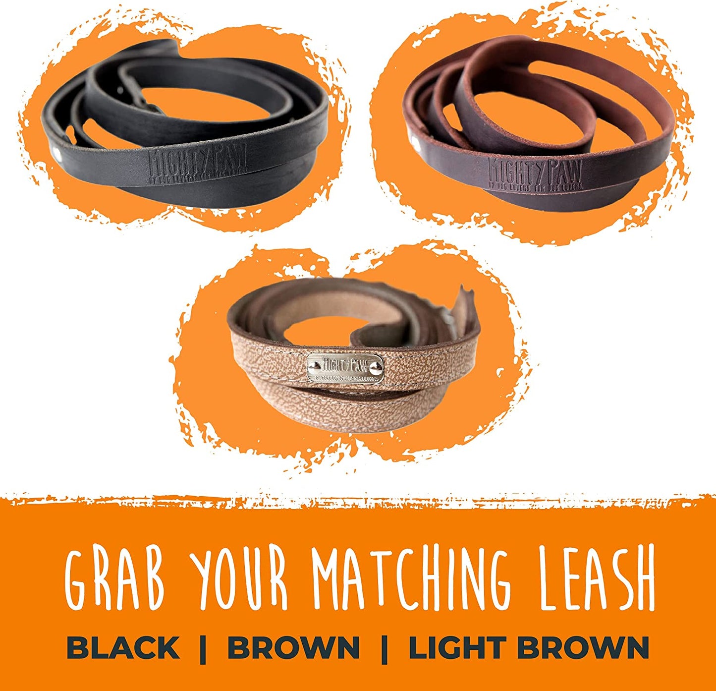 Genuine Leather Dog Collar with Metal Buckle – Medium (Brown)