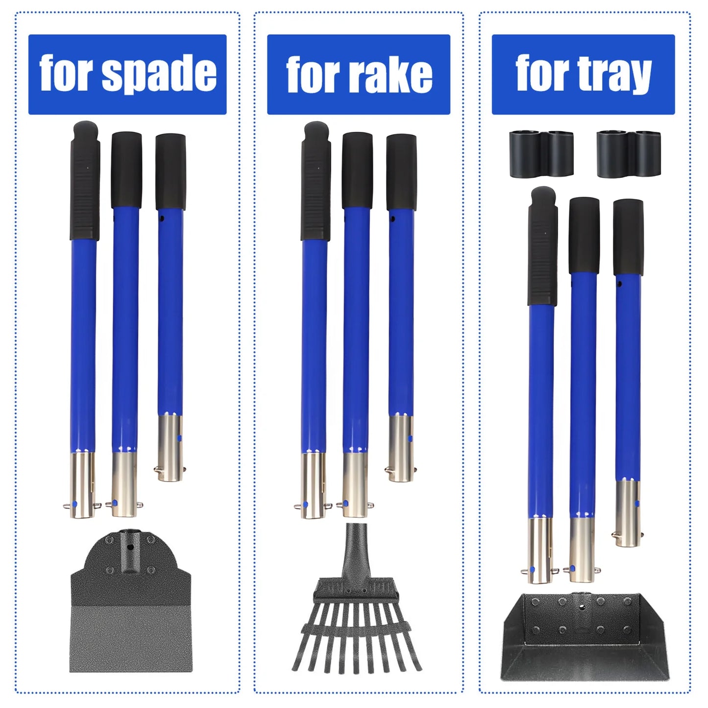 Heavy Duty Dog Pooper Scooper Set with Long Handle (94 cm) for Yard & Grass