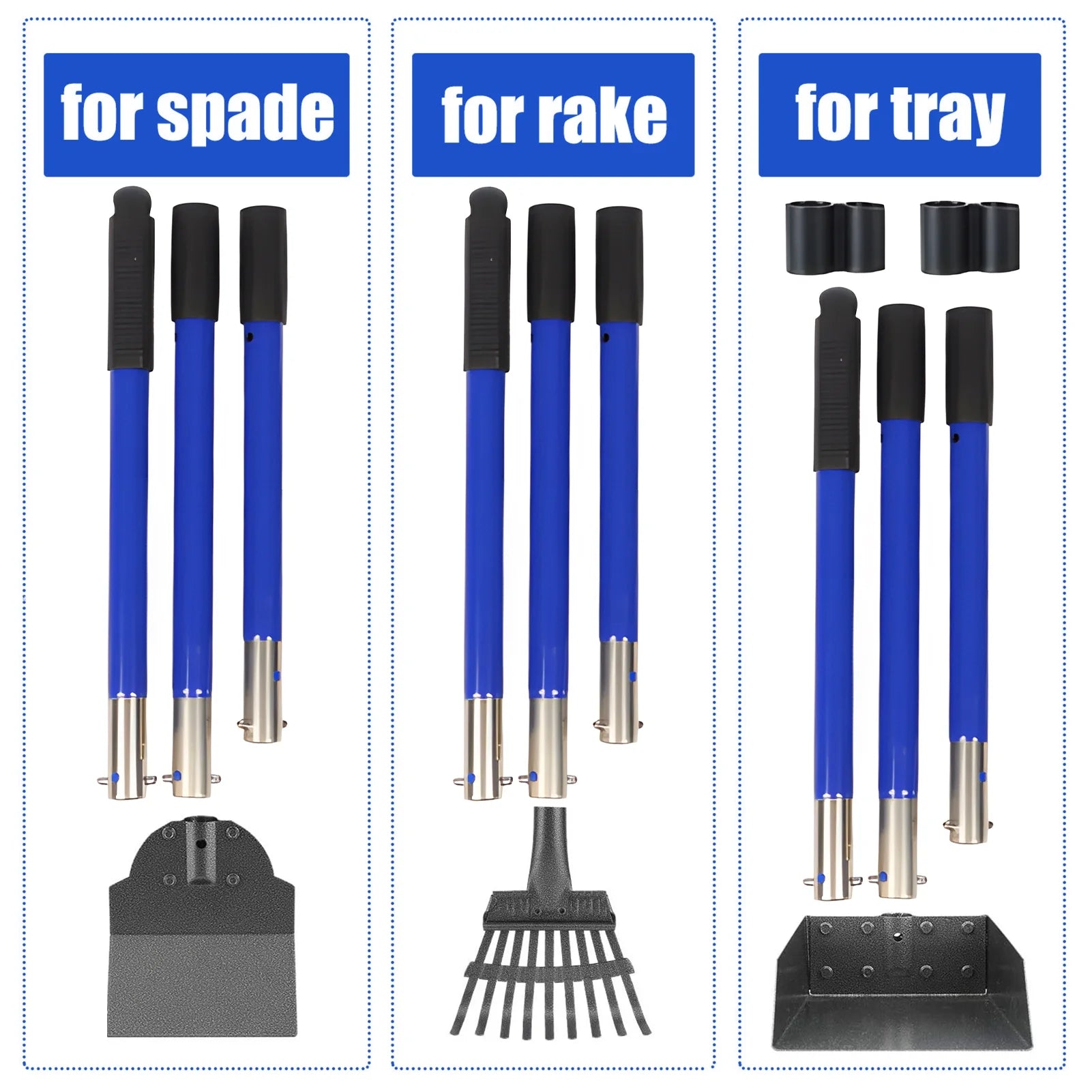 Heavy Duty Dog Pooper Scooper Set with Long Handle (94 cm) for Yard & Grass