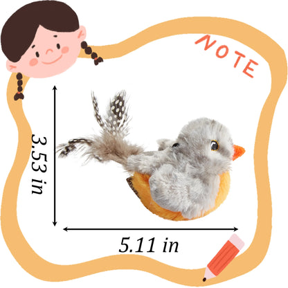 Interactive Chirping Bird Cat Toy – Automatic Sound Play