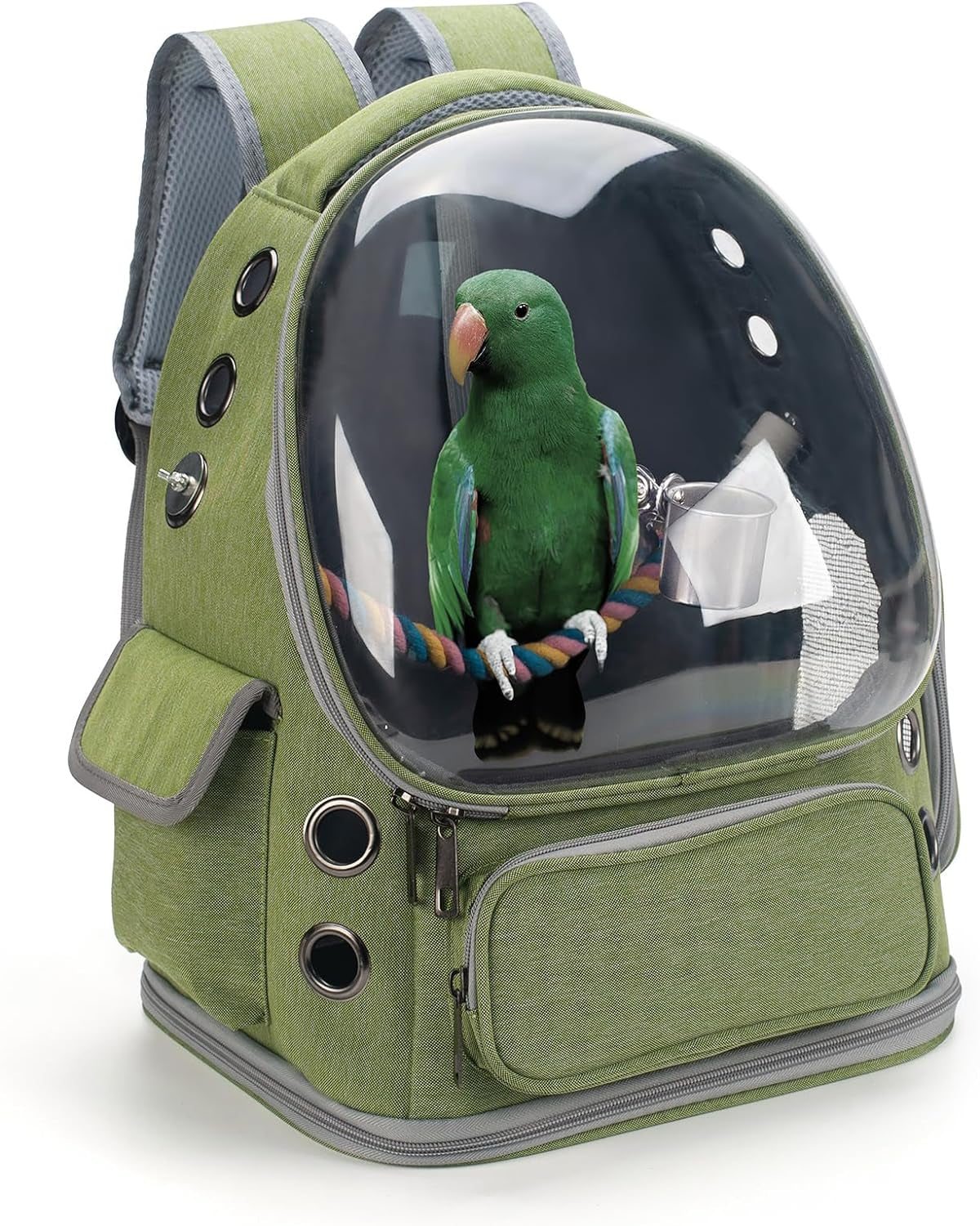 Bird Backpack Carrier with Perch & Clear Window for Travel