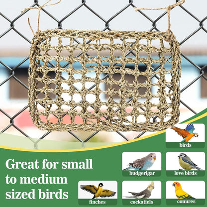 Seagrass Bird Mat for Parakeets & Cockatiels – Foraging Climbing Toy