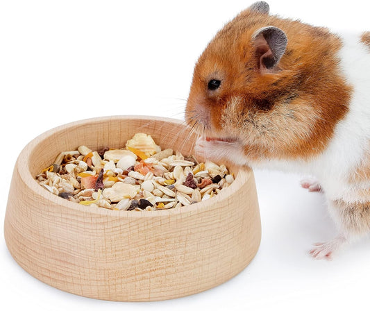 Wooden Hamster Feeding Bowl for Syrian & Dwarf Hamsters