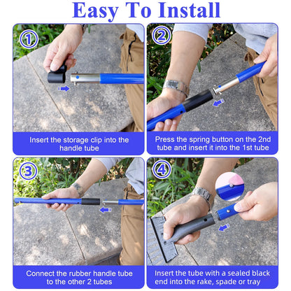 Heavy Duty Dog Pooper Scooper Set with Long Handle (94 cm) for Yard & Grass