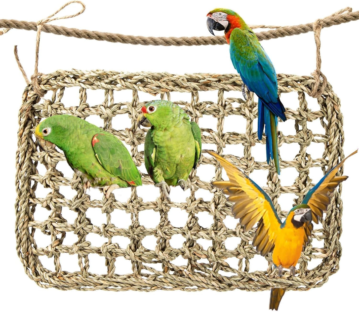 Seagrass Bird Mat for Parakeets & Cockatiels – Foraging Climbing Toy