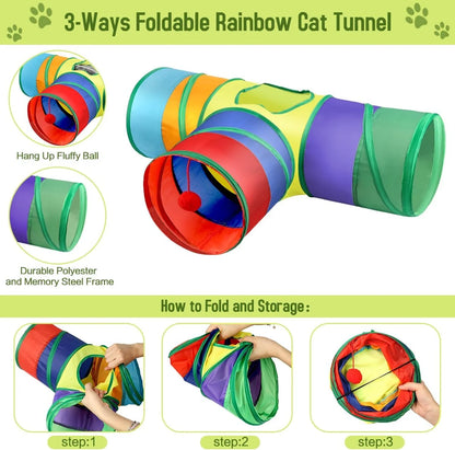 32-Pack Cat Toy Set – Interactive Kitten Toys with Tunnel & Catnip