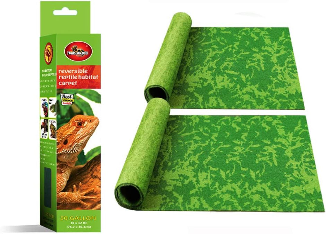 Reptile Carpet Liner 30"×12" (76×30 cm) – Terrarium Mat (2 Pack)