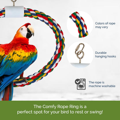 Large Pet Swing Perch – Bird Cage Hanging Toy