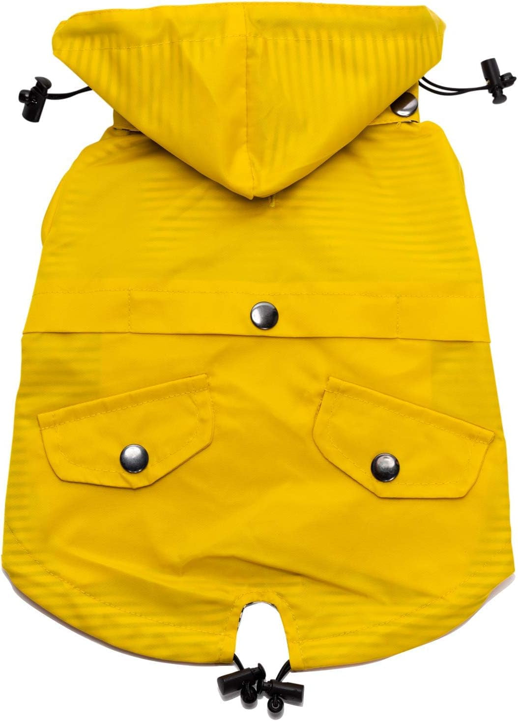 Dog Raincoat with Hood & Reflective Details – Water-Resistant (M, Yellow)
