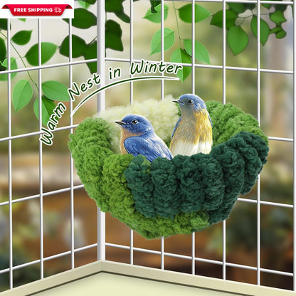 Plush Hanging Bird Nest Bed for Parakeets