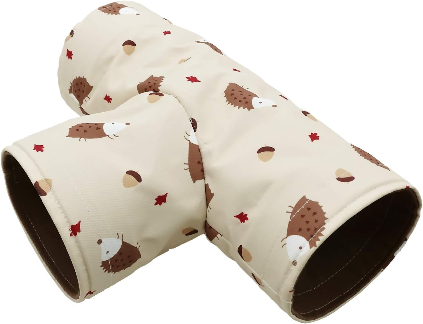 Handmade Small Animal Hideout Tunnel – Collapsible 3-Way Play Toy (Beige)