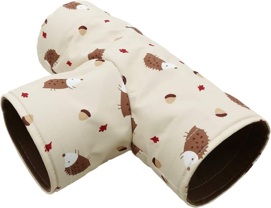Handmade Small Animal Hideout Tunnel – Collapsible 3-Way Play Toy (Beige)