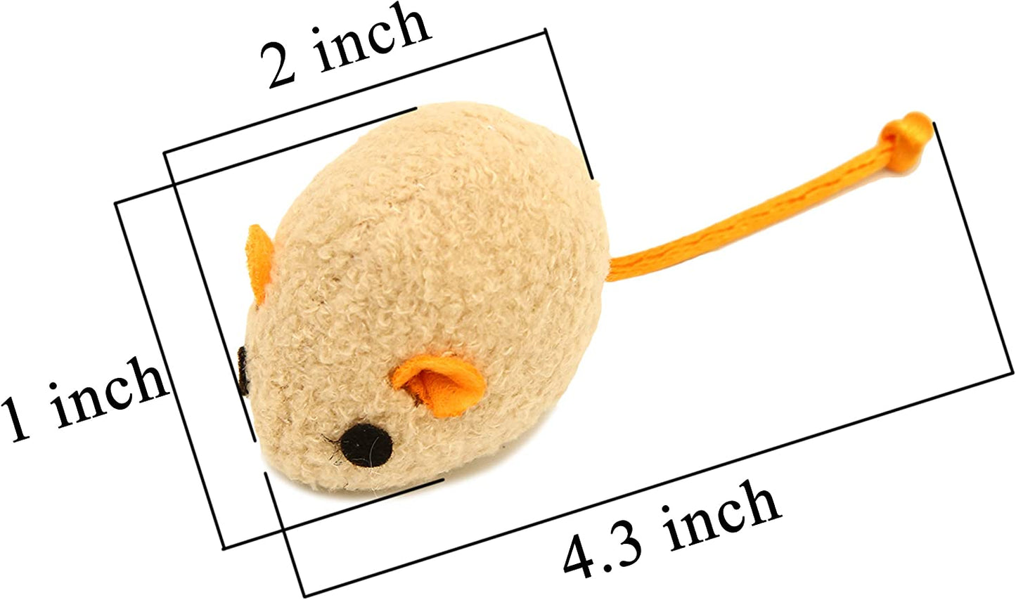 20-Pack Catnip Mouse Toys – Interactive Play Toys for Cats & Kittens (Grey)