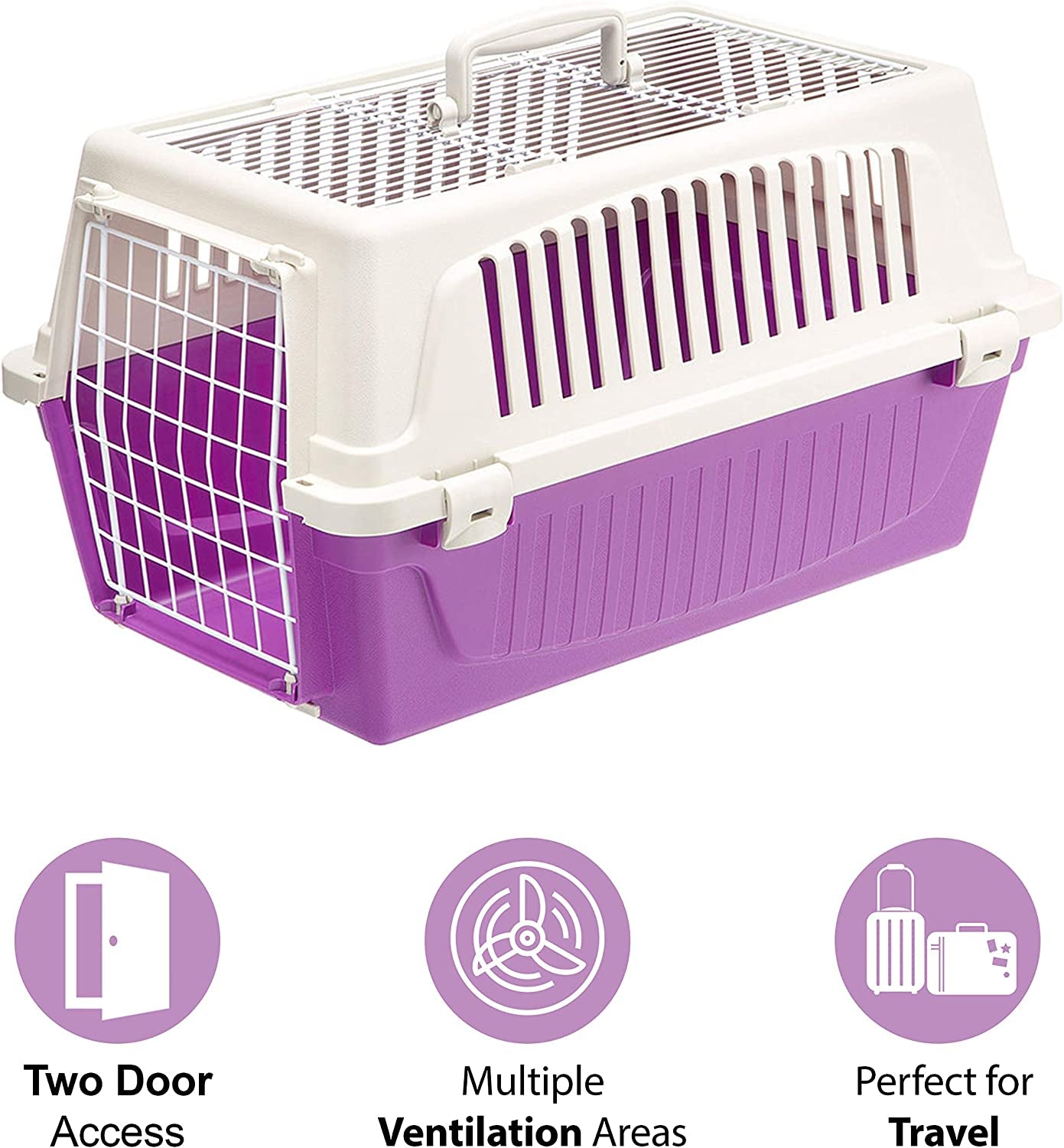 Atlas Pet Carrier for Cats & Small Pets – Top & Front Door Access
