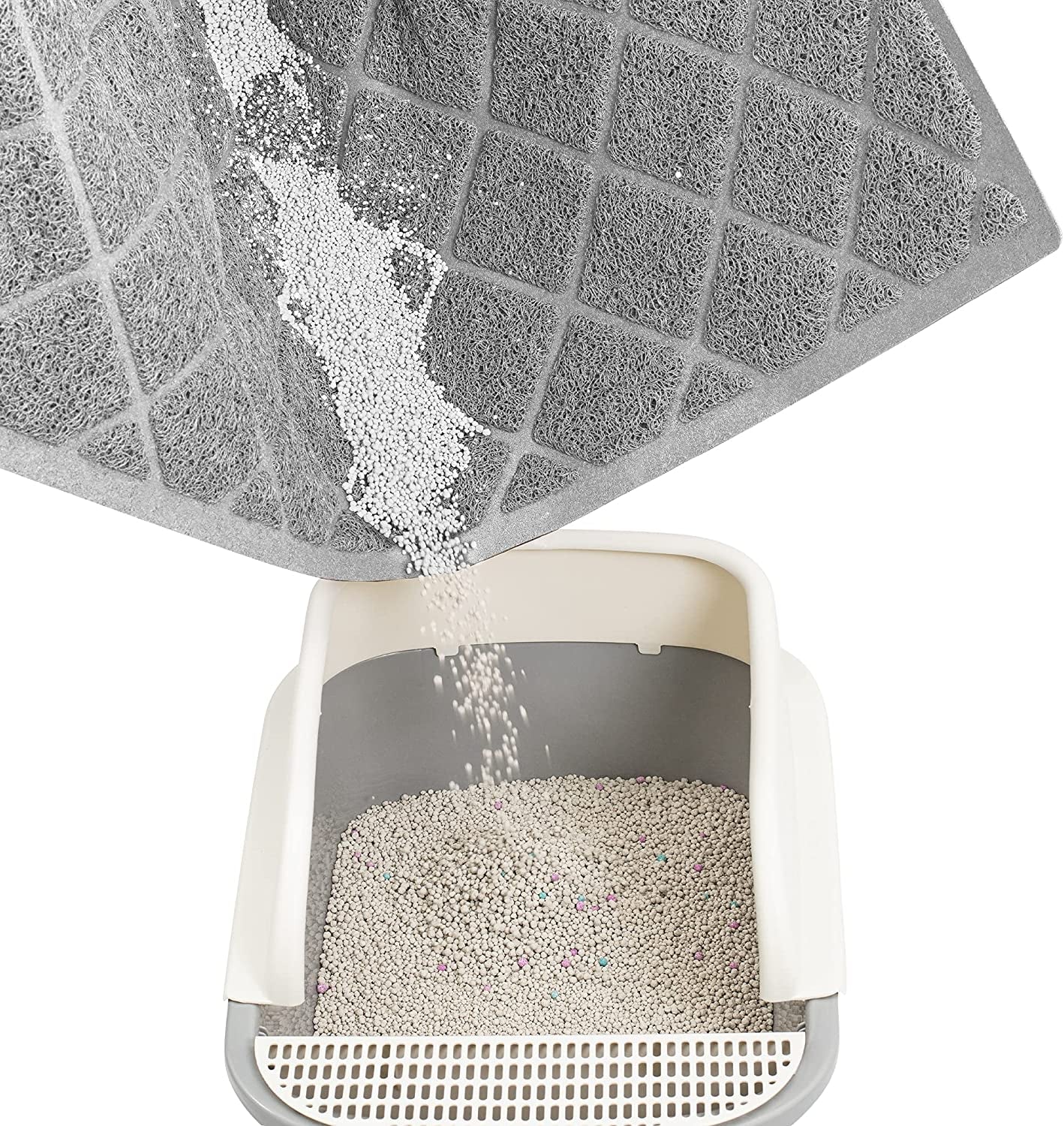 Cat Litter Trapping Mat with Waterproof Non-Slip Backing