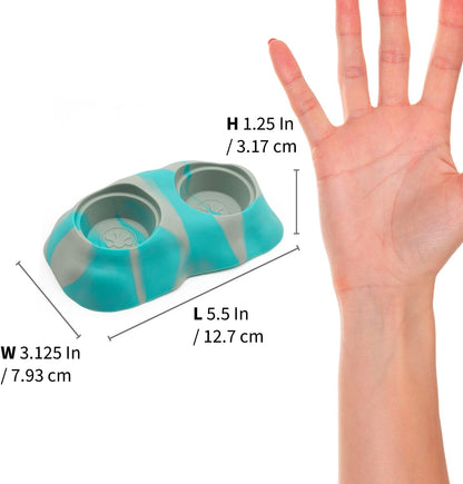 Eco Gecko Food & Water Bowl – Silicone Reptile Dish 3.125" × 5.5" (8×14 cm)