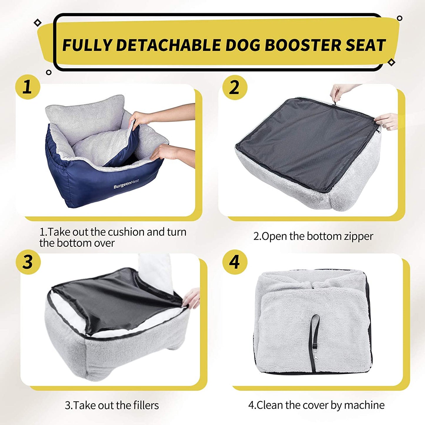 Non-Slip Waterproof Dog Car Seat Cover – Pet Back Seat Protector