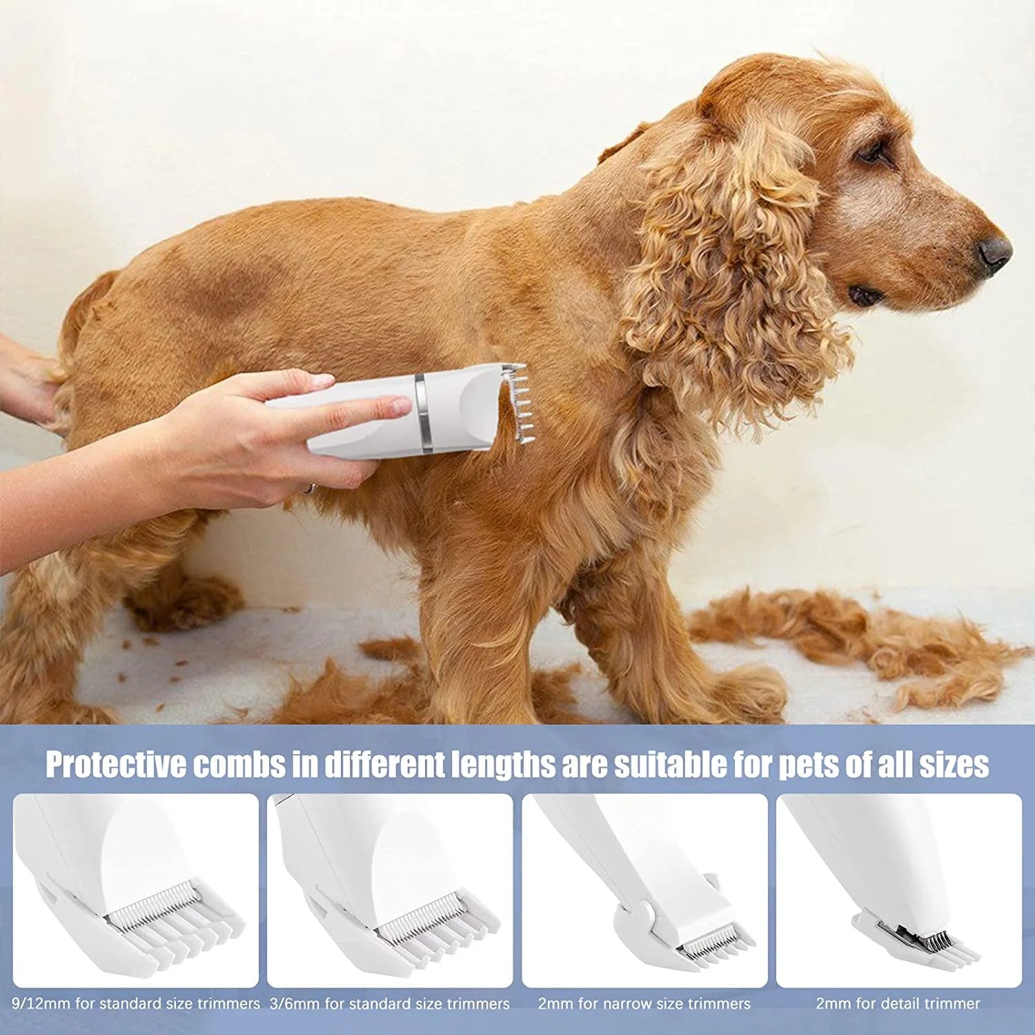 Rechargeable Low-Noise Dog Clippers | Grooming Kit