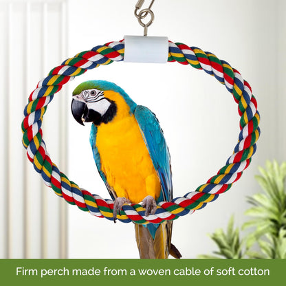 Large Pet Swing Perch – Bird Cage Hanging Toy