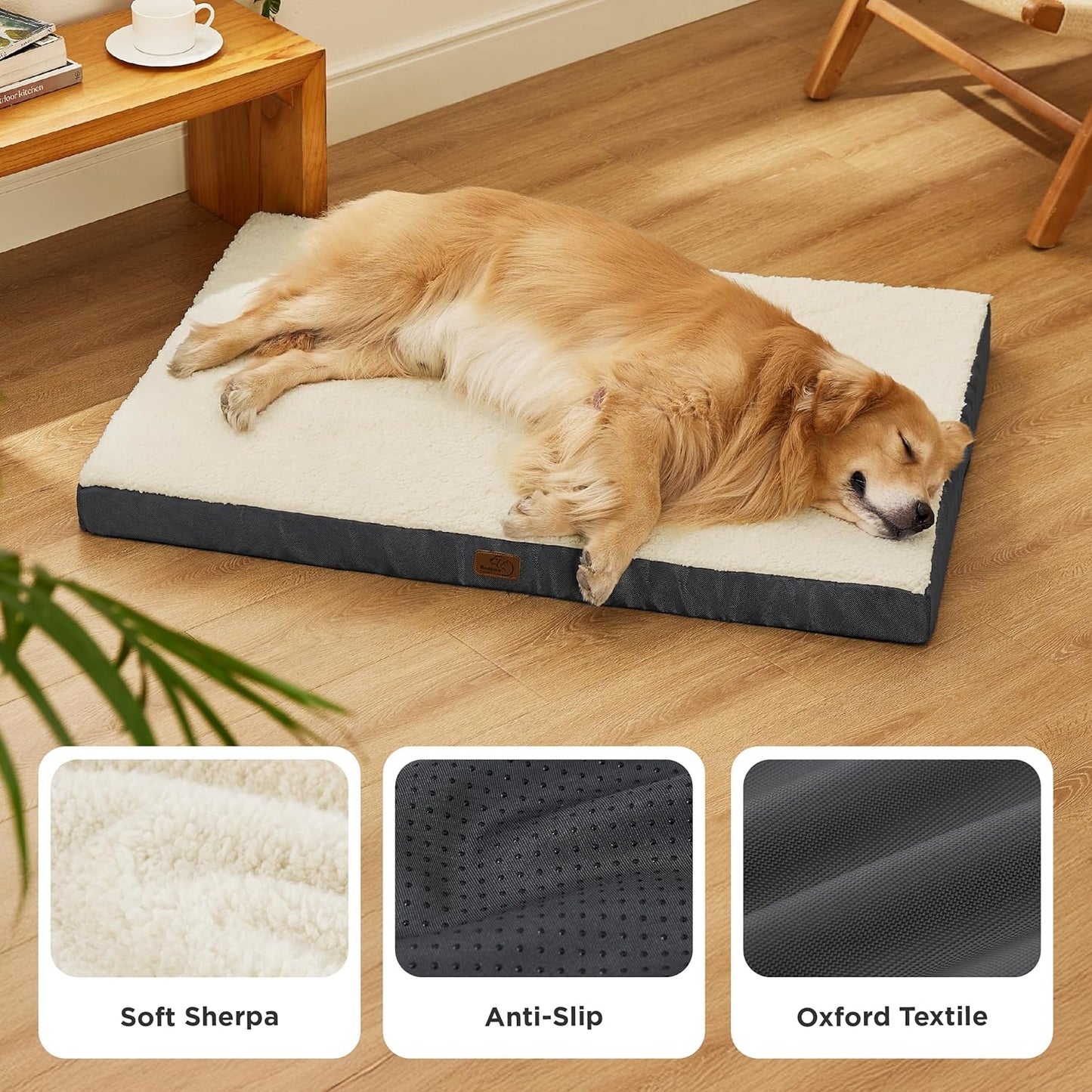 XL Orthopedic Dog Bed with Washable Cover (100 lbs/45 kg)