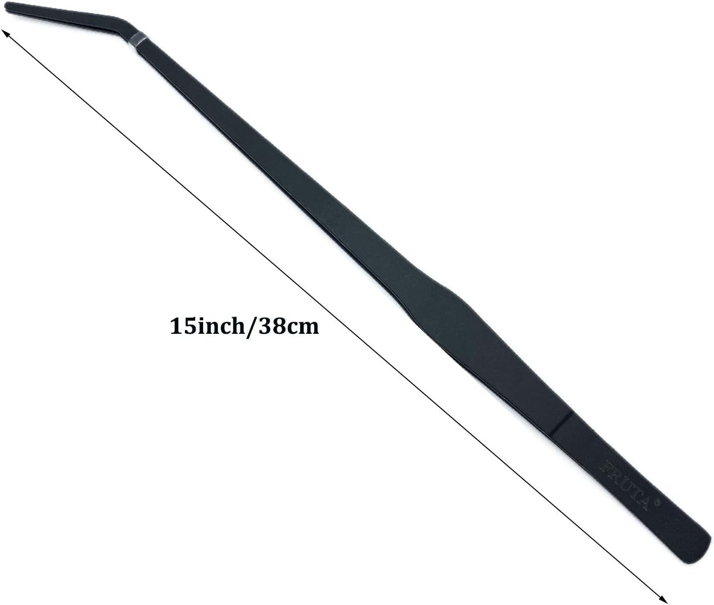 Stainless Steel Aquarium Tweezers –  15 inch (38 cm) Curved Feeding Tongs